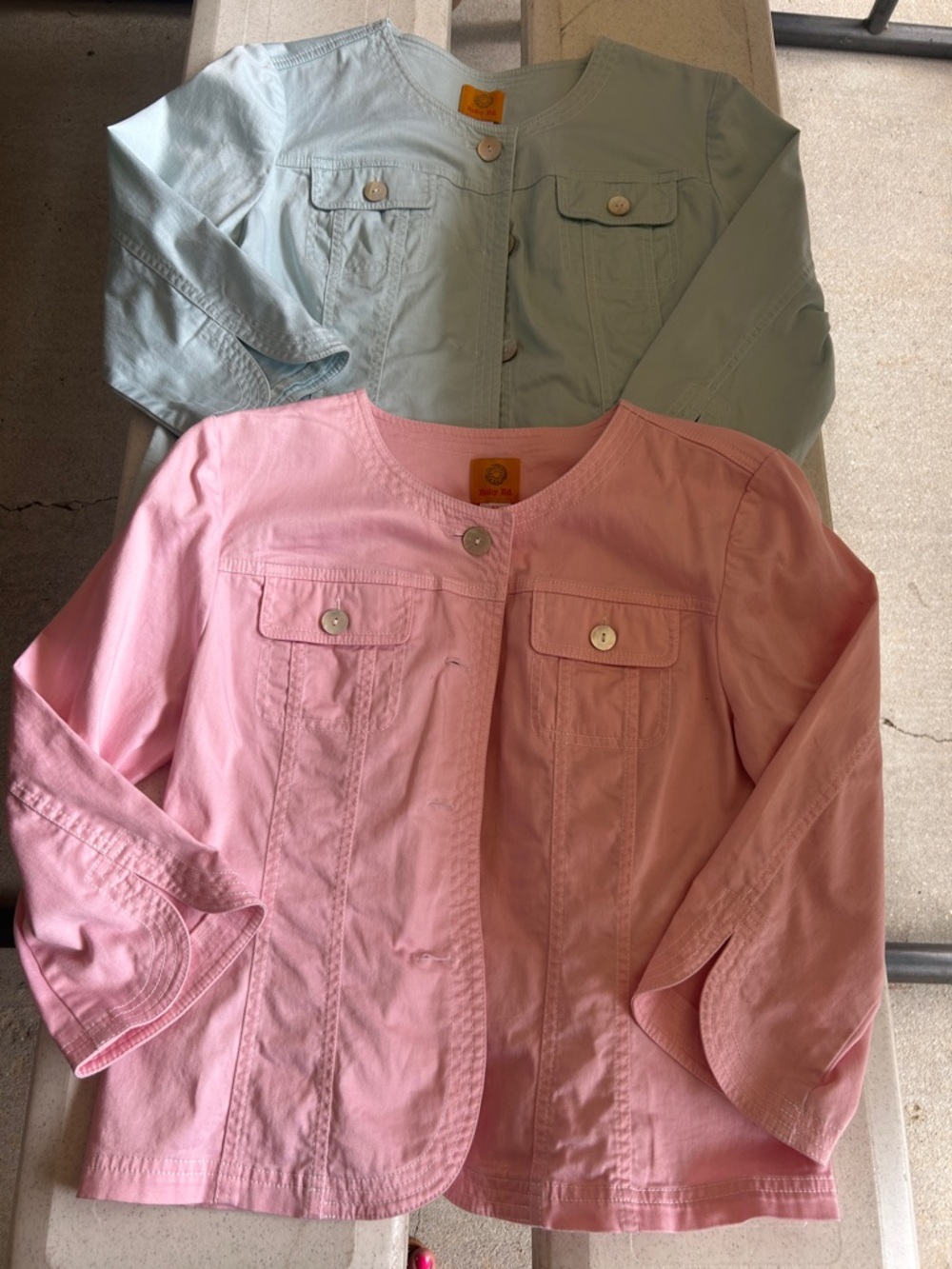 Bundle! Pastel sage green and Pink Lightweight Jackets